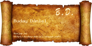Buday Dániel névjegykártya
